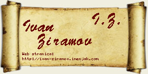 Ivan Ziramov vizit kartica